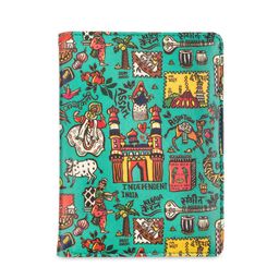Chumbak Unisex Green Printed Passport Holder image 1