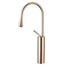 Aquieen Rose Gold Brass Brushed Finish Basin Mixer Tap, AQN 351-picture-17