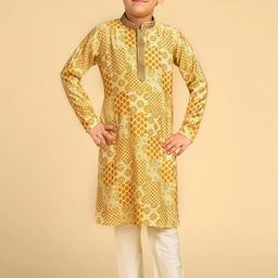 KISAH Boys Ethnic Motifs Printed Straight Kurta with Pyjamas-picture-44