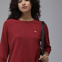 Wildcraft Women Solid Pure Cotton Sweatshirt-image-7