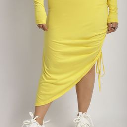 thkgrlz Ruched Midi A-Line Skirt-image-41