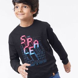 Ed-a-Mamma Boys Black Printed Sweatshirt-image-22