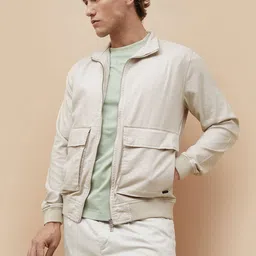 Bossini Men Solid Utility Pockets Bomber Jacket-picture-54