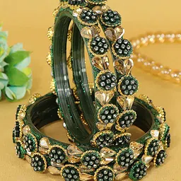 ZULKA Set Of 4 CZ-Studded Bangles image 3