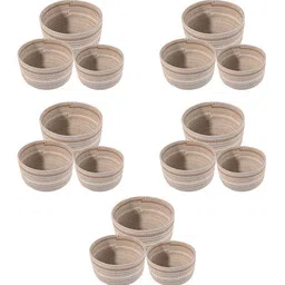 Kuber Industries Khaki 15 Pieces Regular Drawer Organiser Organisers-15