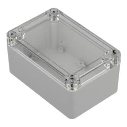 RS PRO Light Grey ABS Polycarbonate Enclosure IP65 Transparent Lid 121.4 x 81.6 x 60.2mm, 2069092-16