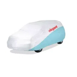 Elegant White & Blue Water Resistant Car Body Cover for Mahindra Scorpio-image-94
