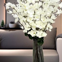 Akaar White 4 Pieces Blossom Artificial Flower-28