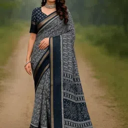Moda Rapido Black Art Silk Printed Sarees-picture-28