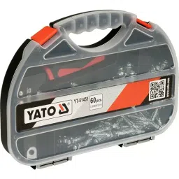 Yato 1 + 60 Pcs Tool For Hollow Expansion Bolts, YT-51451-46