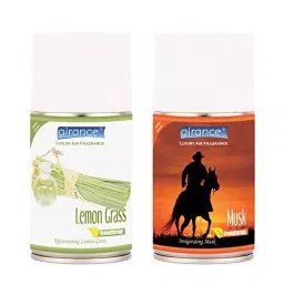Airance 250 ml Each Musk & Lemon Grass Fragrance Automatic Air Freshener Refill Perfume Spray (Pack of 2)-16