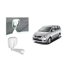 Auto Pearl Front Fender Wide Angle Mirror Bonnet Mirror Compatible with Innova 12-13 (Small, White)-14
