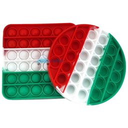 FunBlast Circle & Square Shaped Pop Bubble Stress Relieving Silicone Pop It Fidget Toy Pack Of 2 - Multicolor-6