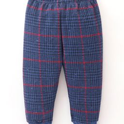 Simply Interlock Full Length Checkered Lounge Pant - Navy & Red-picture-26