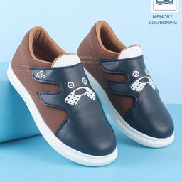 Babyoye Slip OnCasual Shoes Dog Print- Navy Blue-image-2