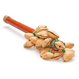 Sarveda Kenari Seed Rattle with Bamboo Handle-0