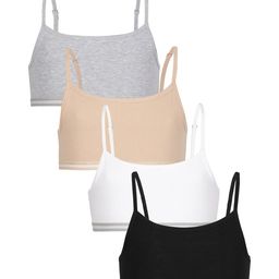 Charm n Cherish 100% Cotton Pack Of 4 Solid TrainingBras - Multi Colour-image-35
