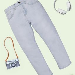 Kiddopanti Solid Denim Pant - Light Blue-image-51
