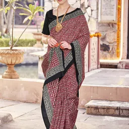 Anouk Rustic Ethnic Motifs Silk Blend Bagh Saree-15