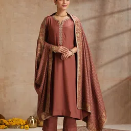 Khushal K Women Ethnic Motifs Printed Kurta with Trousers & Dupatta-picture-32
