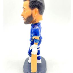 QUIRKMALL Rohit Sharma Bobblehead Action Figure for Car Dashboard Decoration Cake Office Desk & Study Table- Blue image 4