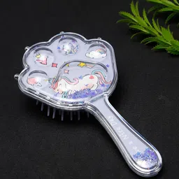 Stoln Unicorn Theme With Star Glittery Hair Brush- Purple-16