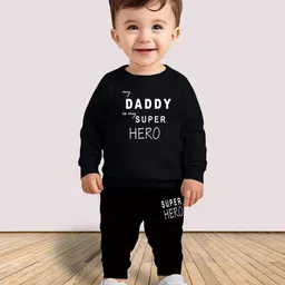 MRS NATURAL Kids Typography Printed Sweatshirt & Joggers-53