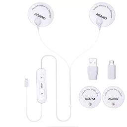 Agaro Mobile Portable Tens Massager Leather White, 33512-image-1