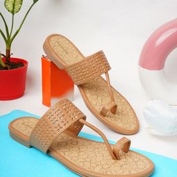 Anouk Women One Toe Flats with Laser Cuts-image-80