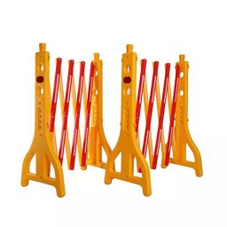 Ladwa 2.53 m (8.3 Feet) Expandable Barricades for Traffic Safety Plastic Red & Yellow, LDW-BARRICADE-P2-N (Pack of 2)-35