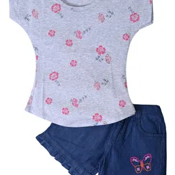 Nino Togs Girls Printed T-shirt with Shorts-image-95