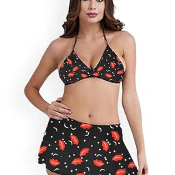 chia fashions Halter Neck Printed Baby Doll-picture-18