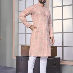 BALAJI CREATION Men Cotton Solid Straight Kurta-picture-24