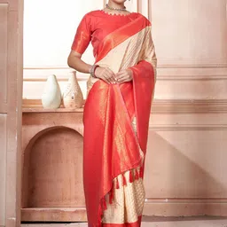 Mitera Ethnic Motifs Zari Kanjeevaram Saree-picture-41