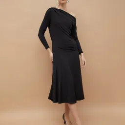 CODE by Lifestyle Women One-Shoulder A-Line Midi Dress-image-27