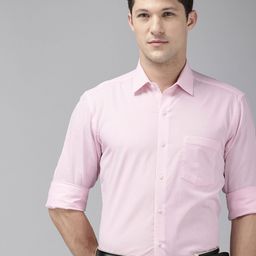 Arrow Self Design Manhattan Slim Fit Opaque Pure Cotton Formal Shirt-image-85