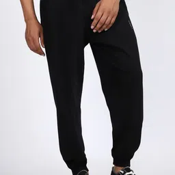 KLOTHFIT Men Solid Baggy Fit Low-Rise Cotton Joggers Trousers-image-51