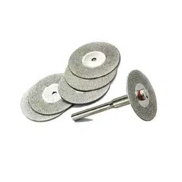 TECHDELIVERS Diamond Saw Blade 25 mm 5 Discs +1 Mandrel Cutting Wheel (Pack of 6 Piece), 1117U6I2CNF-7