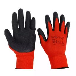 SSWW Palm Coated Safety Gloves with Synthetic Crinkle Red & Black Free Size (Pack of 25 Pair)-image-51