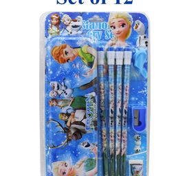 Asera Frozen Themed Stationery Gift Pack Set of 12- Blue-image-93