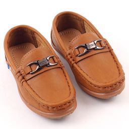 Cute Walk by Babyhug Party Wear Slip On Shoes - Brown-image-89
