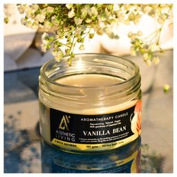 Aesthetic Living 3 wick  Vanilla Bean Soywax Candle - 180 g-image-94