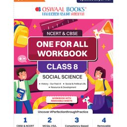 Oswaal NCERT & CBSE One for all Workbook  | Social Science | Class 8 | Updated as per NCF | MCQ's | VSA | SA | LA | For Latest Exam-15