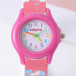 Babyhug Analog Watch with Unicorn Print - Fuchsia-16