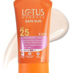 Lotus Herbals Safe Sun Kids Sunscreen Cream - Sensitive Skin Formula | Spf 25 | Non Greasy | Sweat & Waterproof | 50 g-image-22