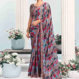 HERE&NOW Pure Chiffon Saree-picture-38