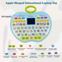 NEGOCIO Apple Shape Educational Mini Computer Laptop  - Colour May Vary image 2