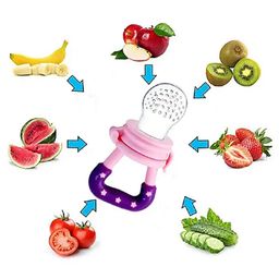 neonatecare Neonate Care Chewy Silicone Food and Fruit Nibbler with Extra Silicone Mesh Teether and Feeder - Pink Fruit feeder ( color and design may vary) image 3