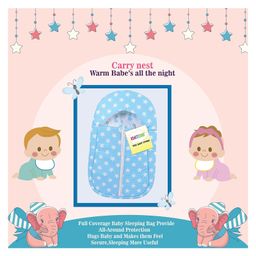 Kwitchy Baby Bedding Set for New Born Cushioned Mattress with Mosquito Net & Sleeping Bag Combo Blue image 4