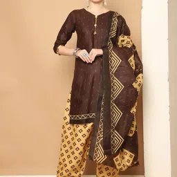 KALINI Women Floral Printed Regular Kurta with Salwar & With Dupatta-14
